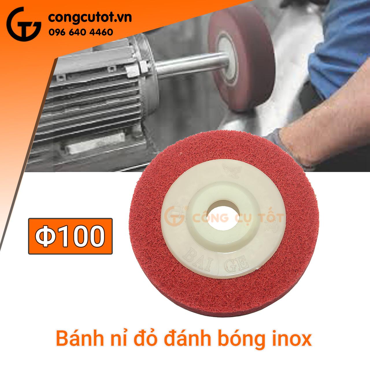 Bộ 10 miếng nỉ đánh bóng Inox Φ100