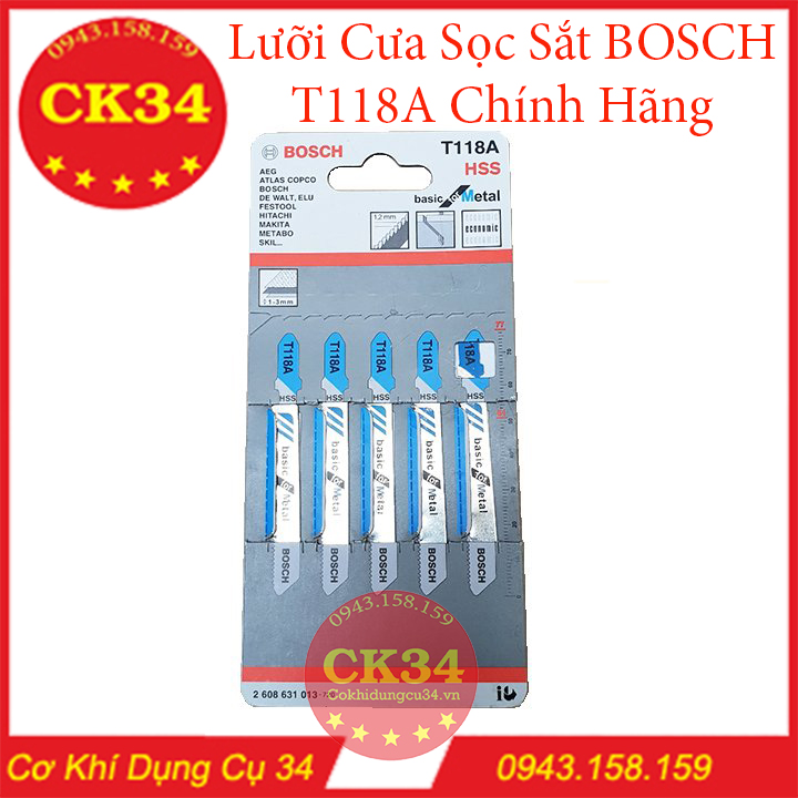 Lưỡi Cưa Sọc, Lưỡi Cưa Lọng Sắt HSS T118A