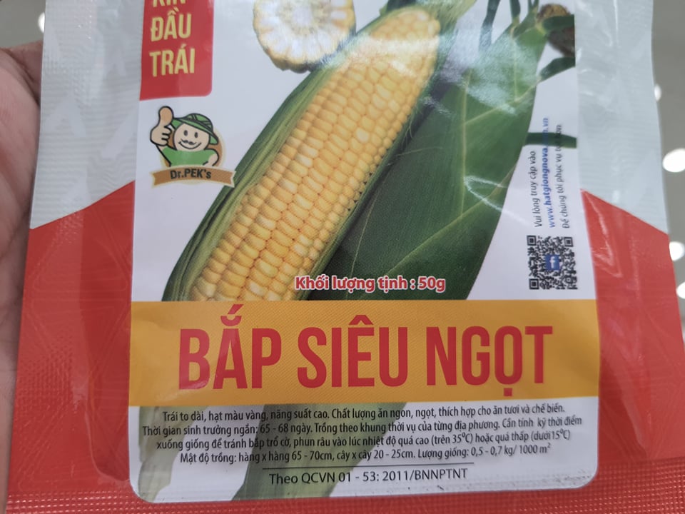 Hạt giống bắp siêu ngọt vàng ( bắpmỹ ) NOVA-  gói 50gram