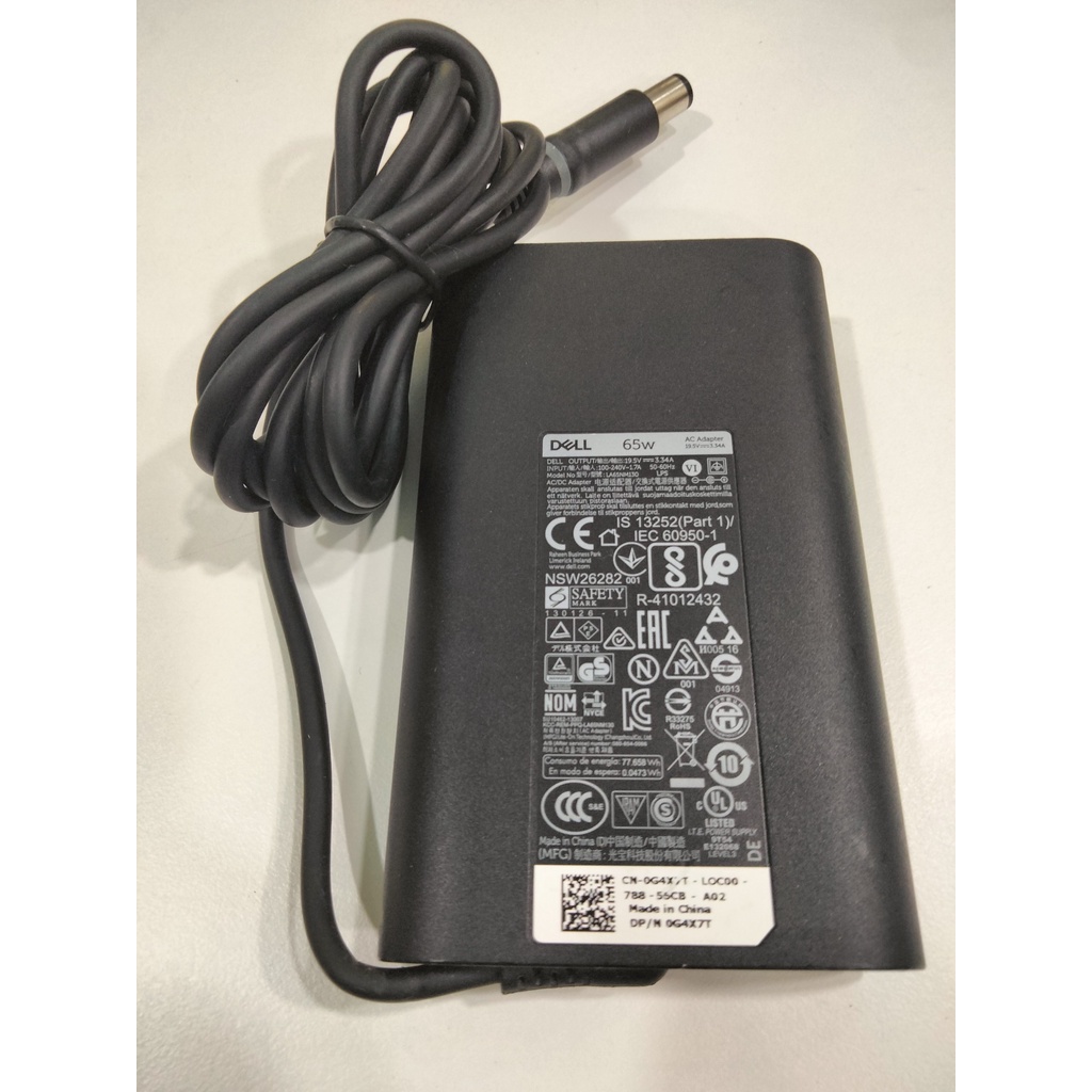 { NEW ZIN } SẠC DELL 65W OVAL KIM TO 19.5V - 3.34A ( KÈM DÂY NGUỒN )