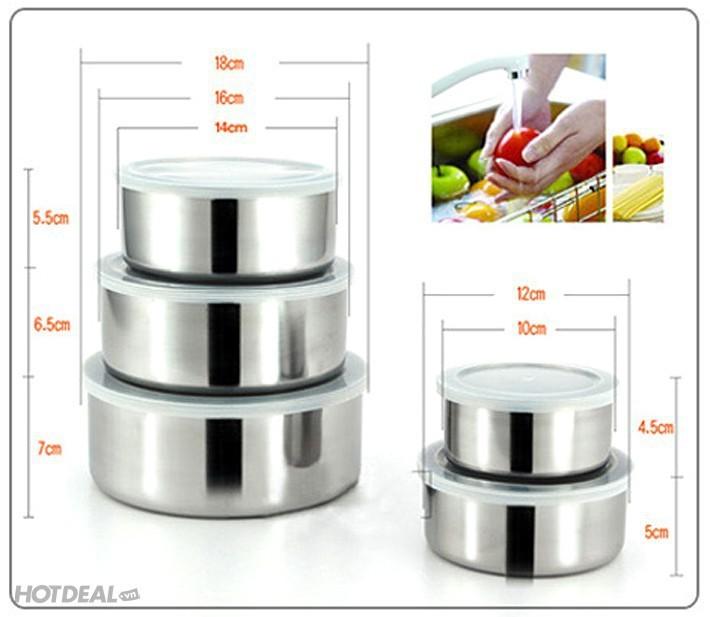 Bộ 5 hộp đựng thực phẩm cao cấp