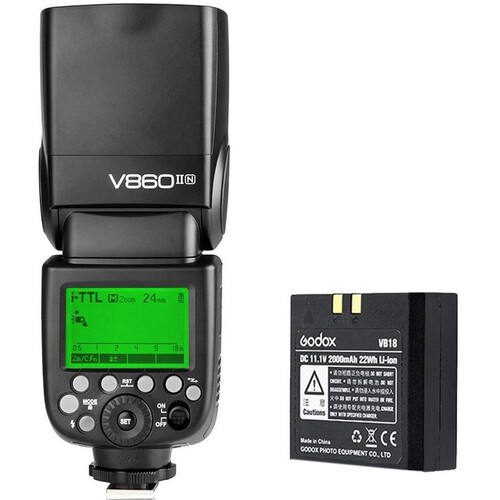 Đèn Flash Godox V860II dùng cho máy ảnh Nikon (gồm pin và sạc)