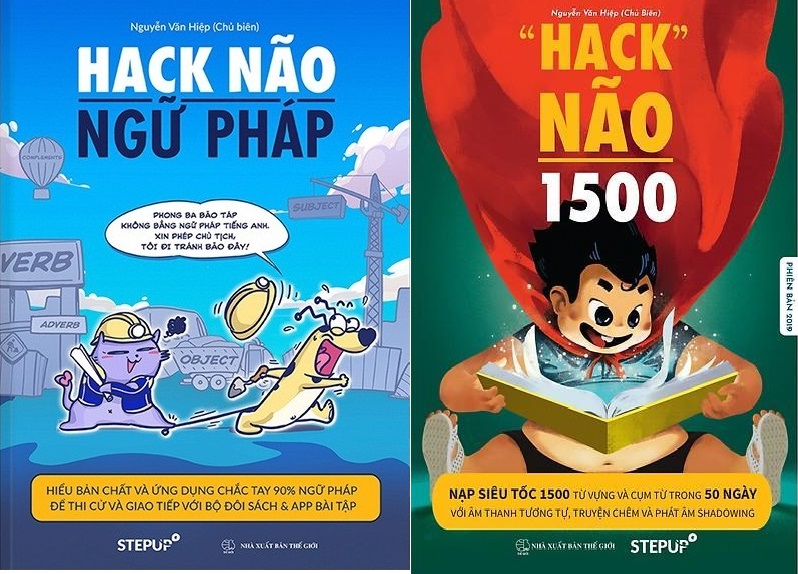 nguyetlinhbook - Combo 2 cuốn : Hack não ngữ pháp + Hack não 1500.