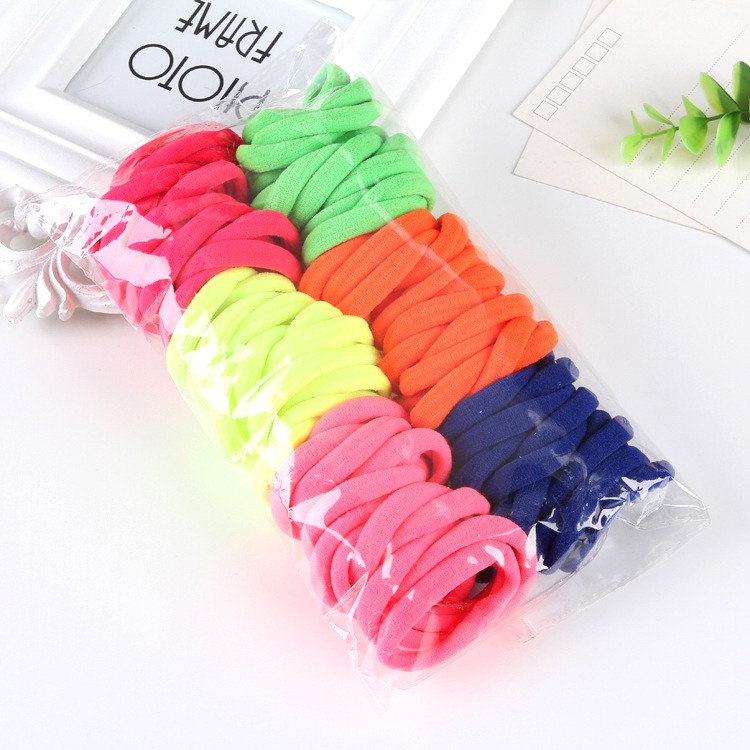 SET 10 Dây Cột Tóc Trơn Dày Dặn Nhiều Màu