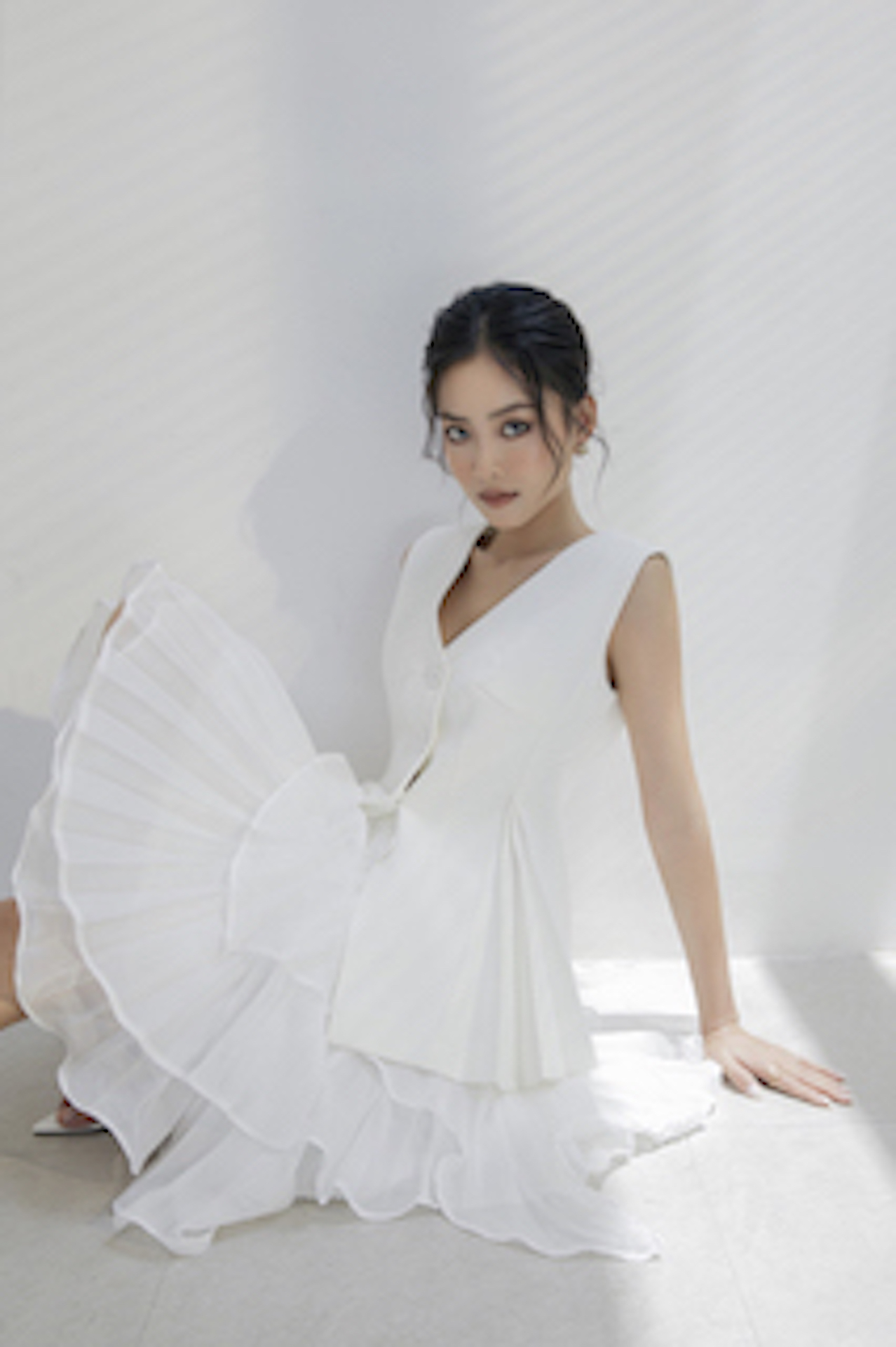 Des Fleurs chân váy dập li - Iris Pleated Skirt