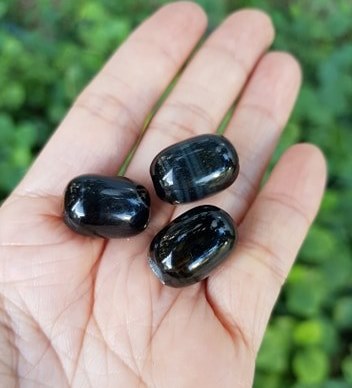 Lu Thống Đá Mắt Hổ Xanh Đen Kèm Dây Đeo Cổ