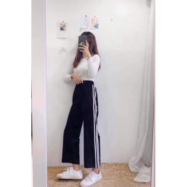 Quần Ống Rộng 3 Sọc (Quần 3 Sọc Ống Suông)