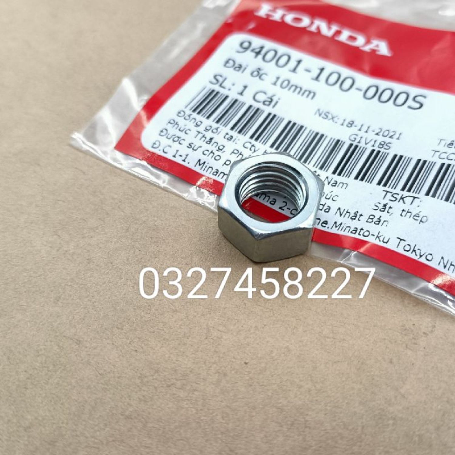 Ốc tán cốt gắp, gấp xe DREAM, WAVE, FUTURE .đai ốc 10mm
