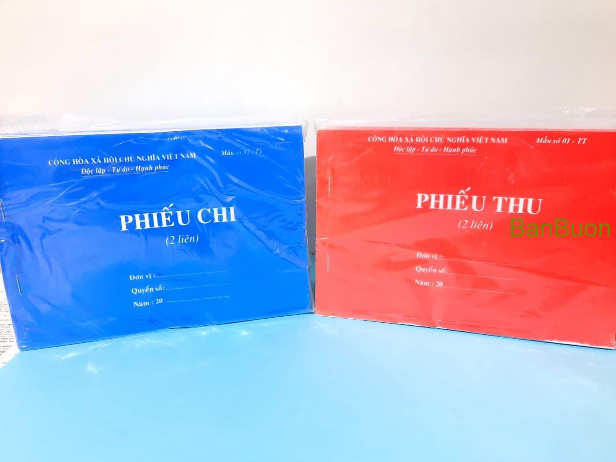 [ Bán buôn ] Phiếu thu, phiếu chi 2 liên, 3 liên A5 - Loại dày
