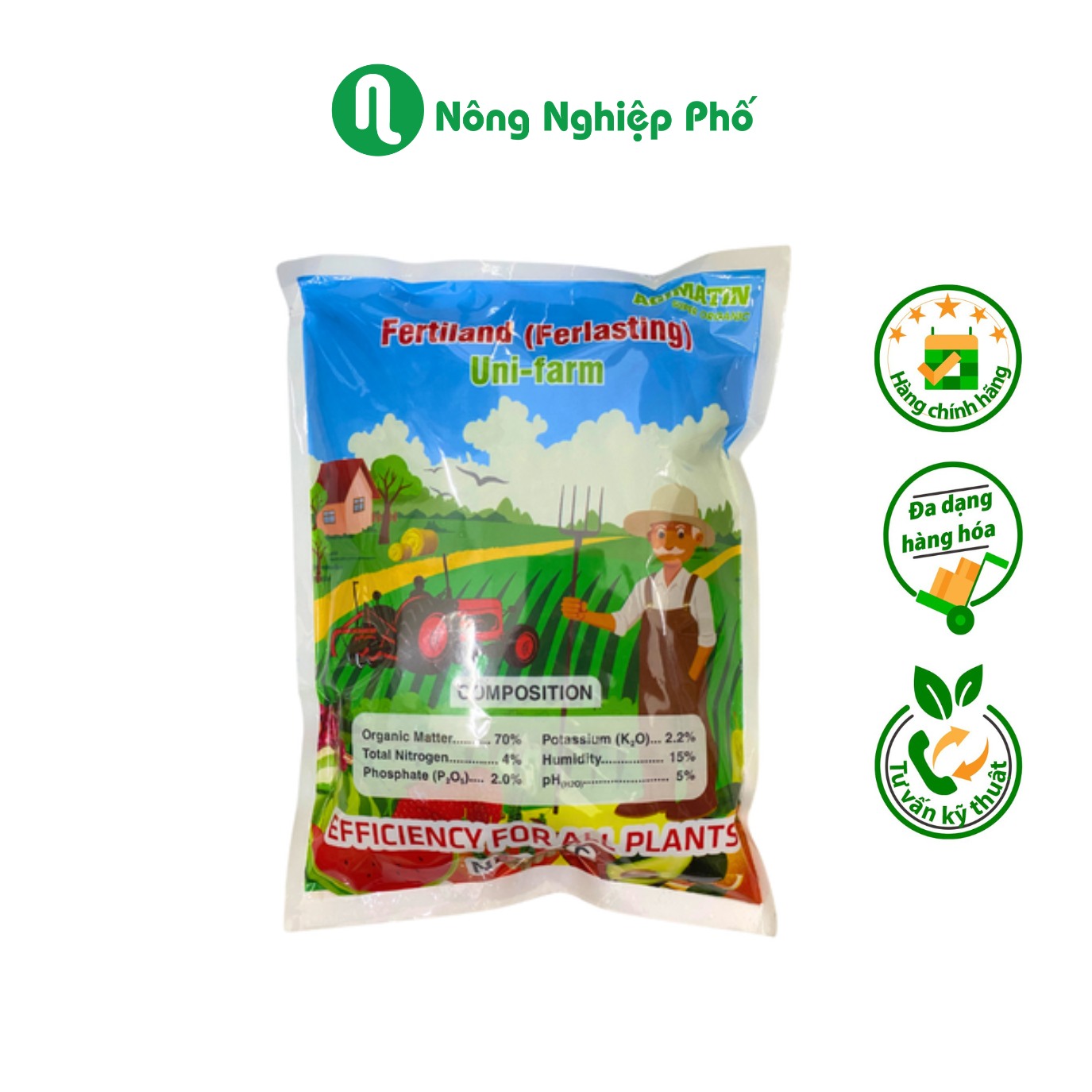 Phân hữu cơ cao cấp Agrimartin nhập khẩu từ Bỉ - Gói 1kg - Nông Nghiệp Phố