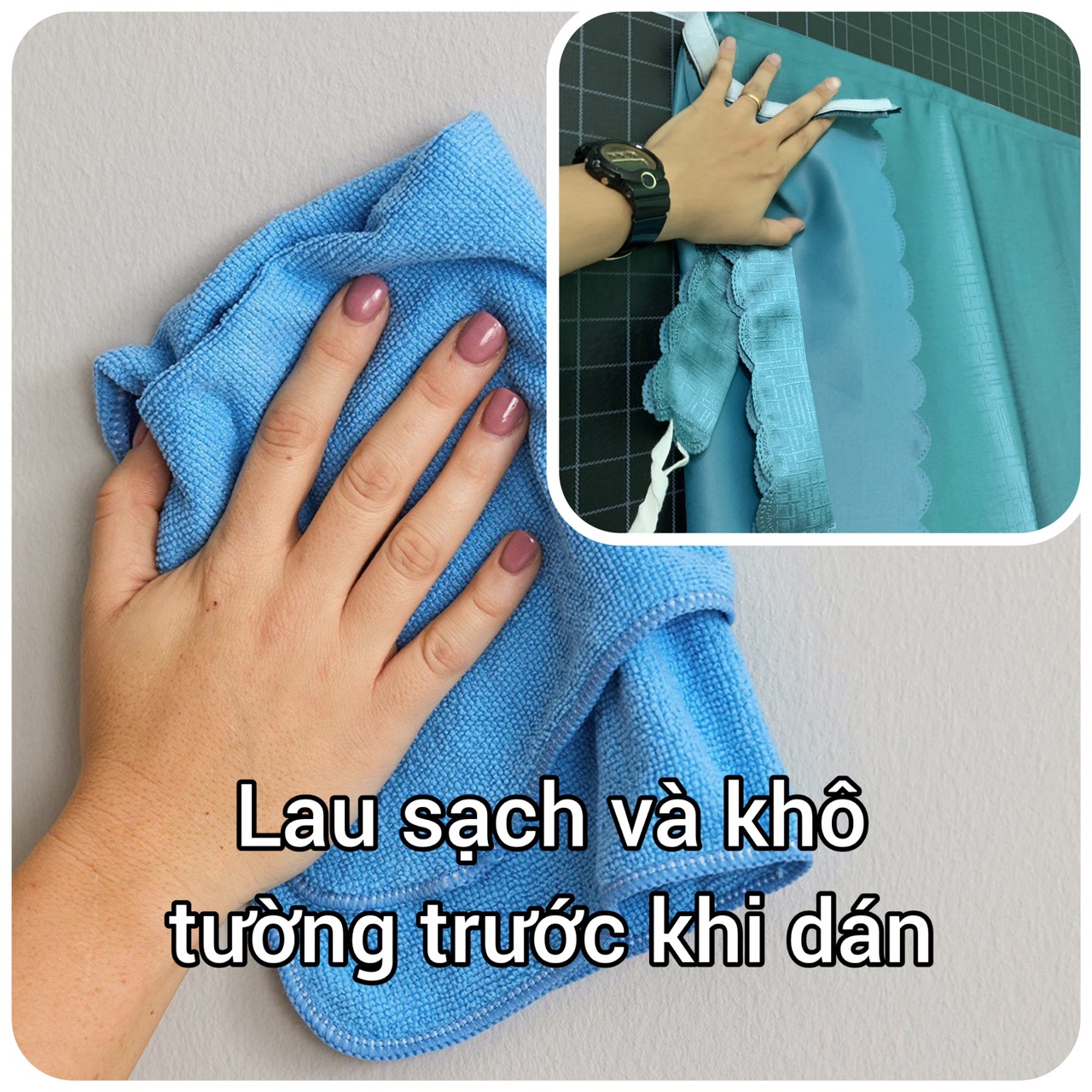 Rèm dán cửa, dán tường màn rèm cửa dán, rèm màn che