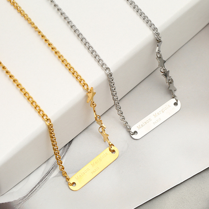 Star and moon necklace star chain