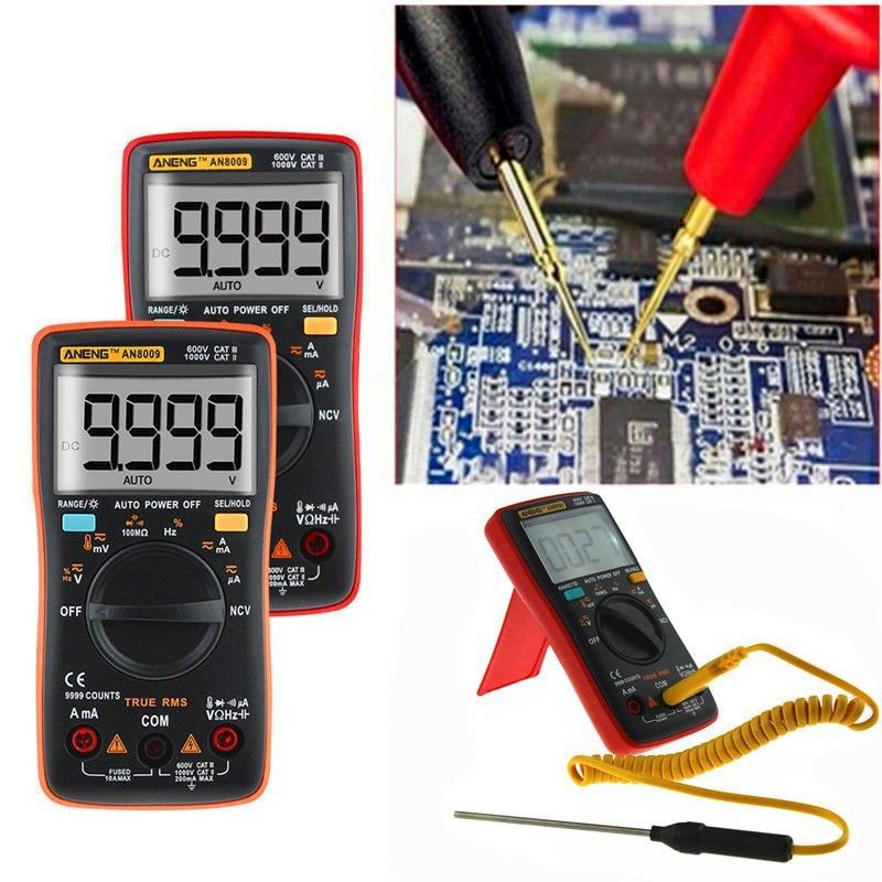 Máy Đo Điện Ac/Dc True -Rms Đồng Hồ Vạn Năng Aneng An8009