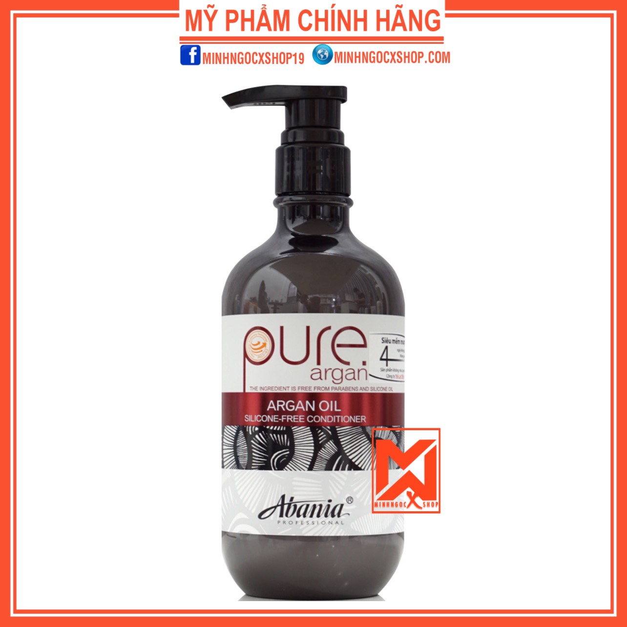 Dầu xả phục hồi trẻ hóa tóc Abania Pure Argan 500ml chính hãng