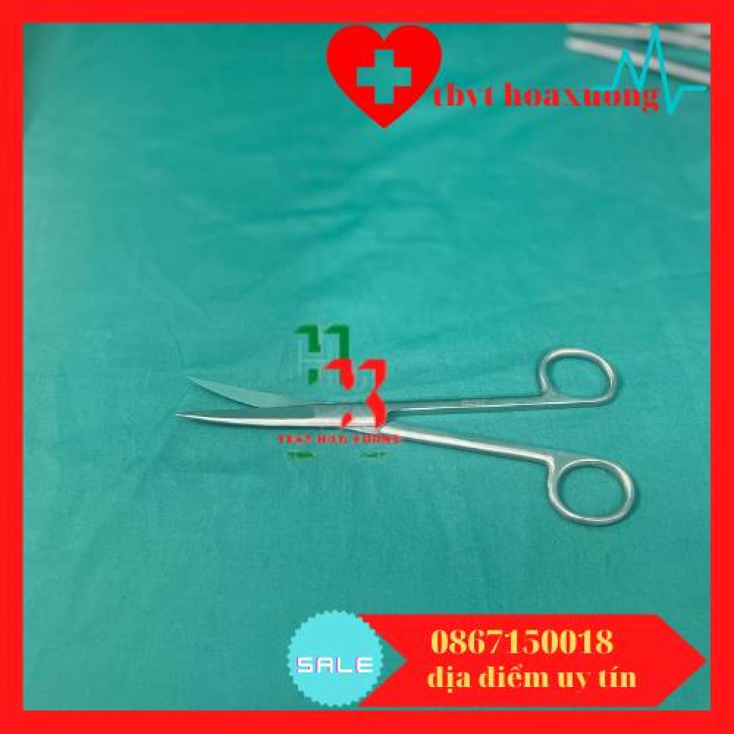 [Hàng Cao Cấp] Kéo Y Tế Cong Nhọn 2 Đầu 18cm - Pakistan