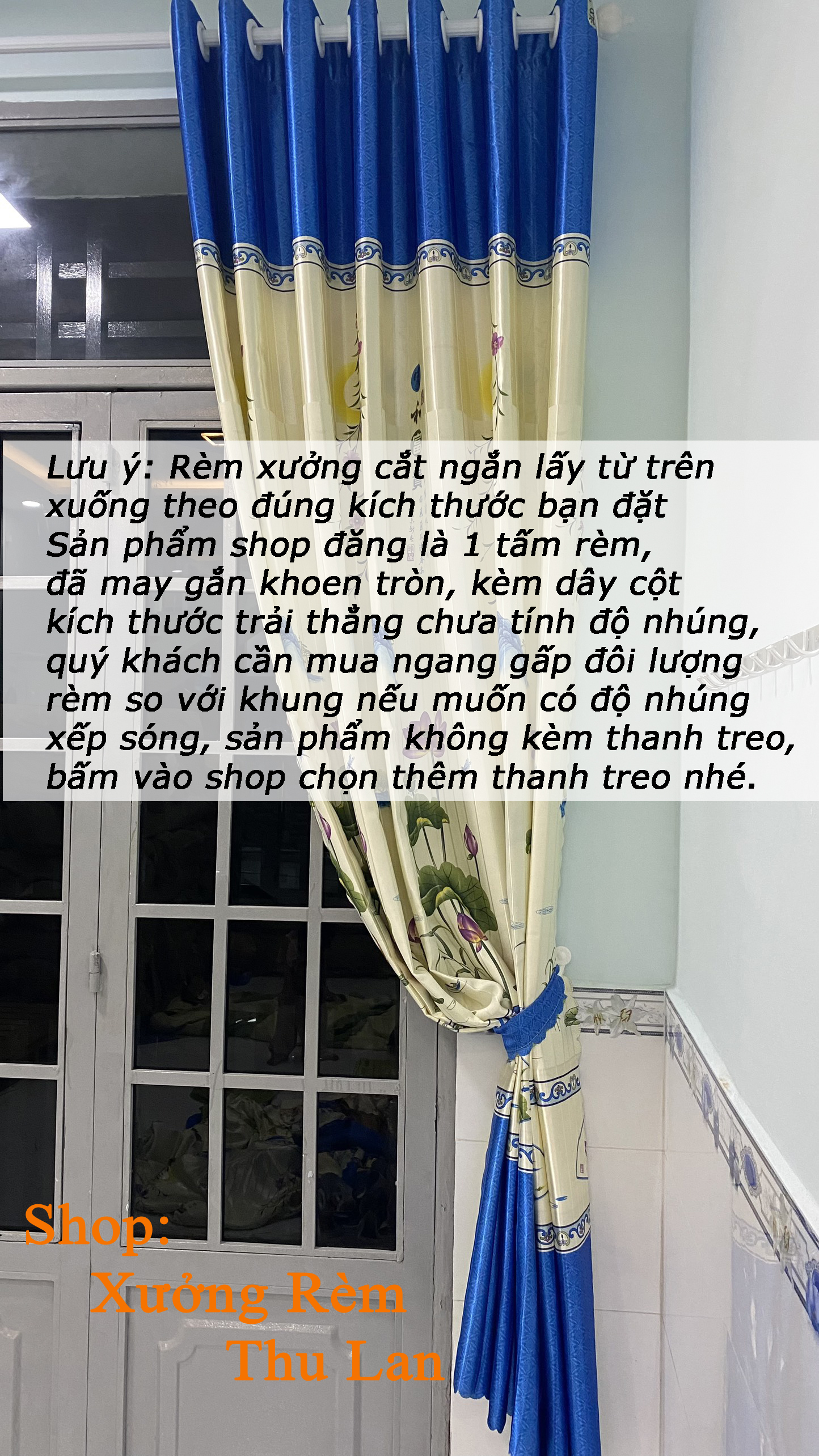 Rèm vải gấm xịn da 2 mặt - chất lượng