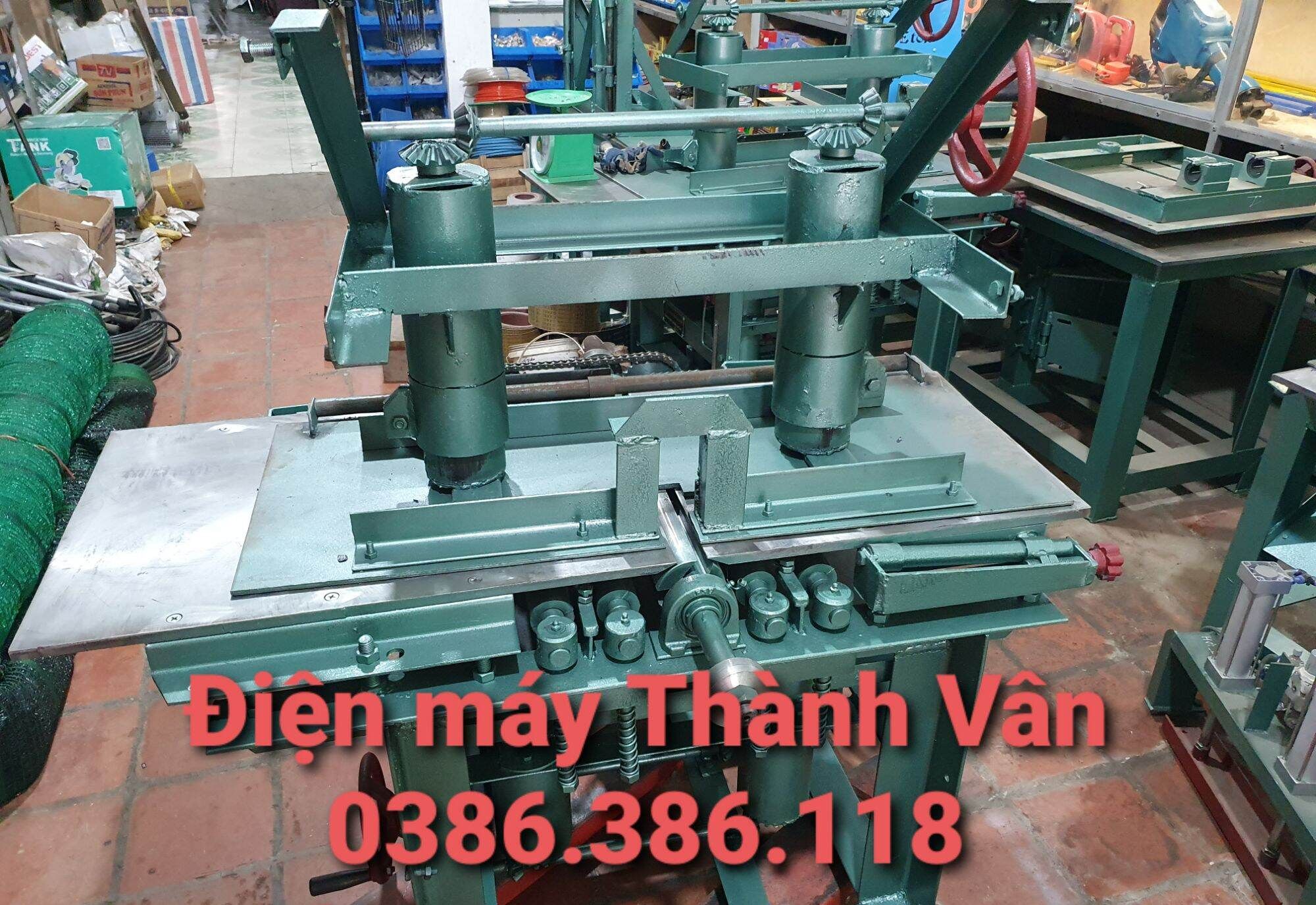 Máy liên hợp cuốn cưa mặt bàn 50 6 trụ nâng hạ