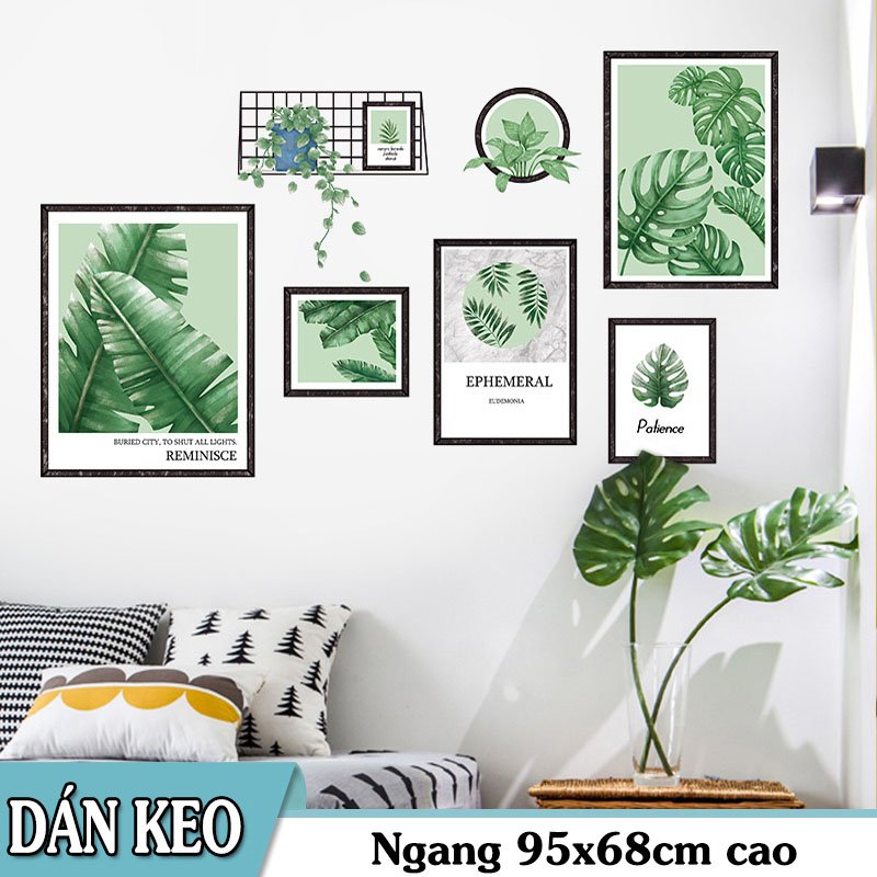 Decal trang trí lá bắc âu - tổng hợp decal phong cách lá bắc âu sắc nét