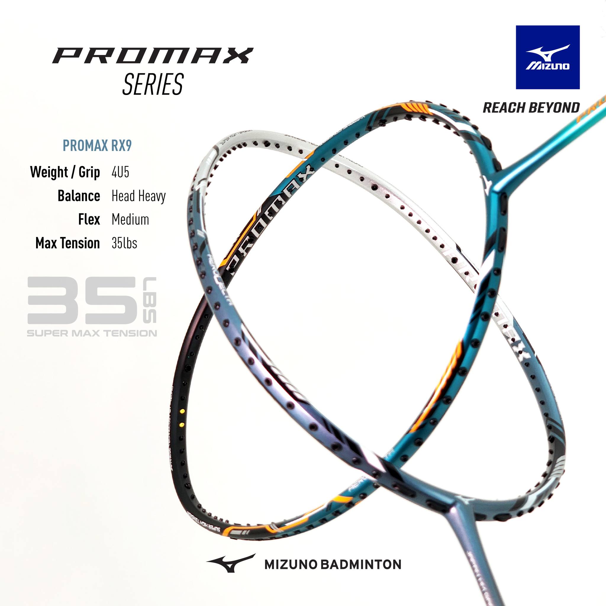 Vợt cầu lông Mizuno Promax RX9 (chính hãng)  35 Lbs