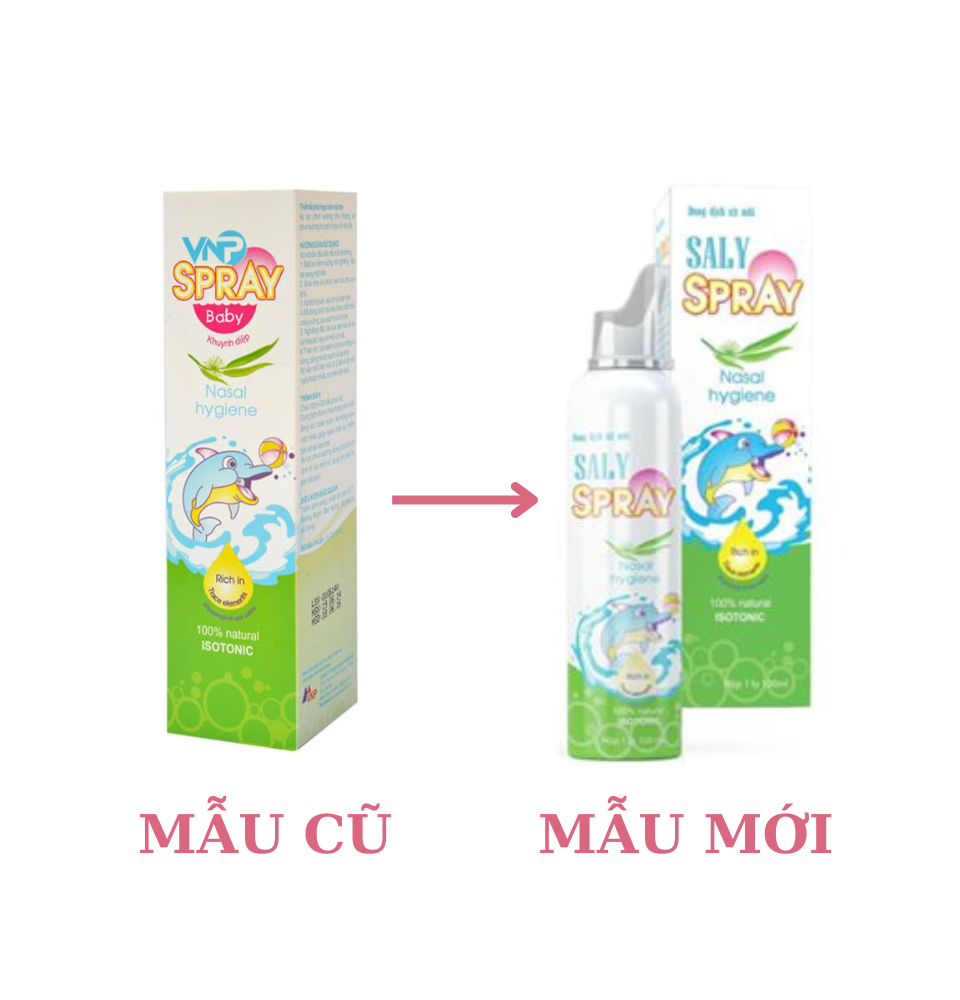 Xịt mũi nước muối biển saly spray vnp khuynh diệp cho bé - lọ 100ml