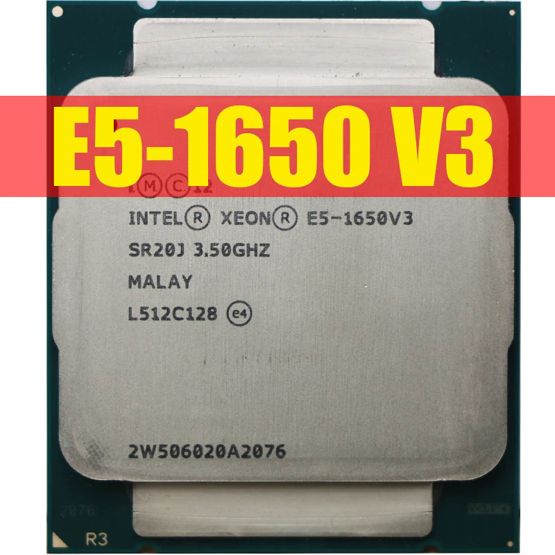 In xeon e5 1650 v3 3.5ghz 6 lõi 15mb bộ nhớ cache lga2011-3 cpu e5 1650-v3 bộ vi xử lý e5 1650v3 cpu
