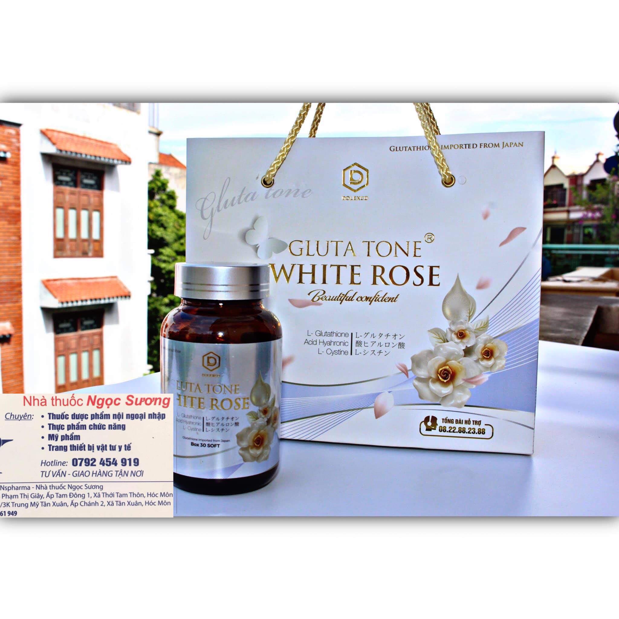 VIÊN UỐNG GLUTA TONE WHITE ROSE