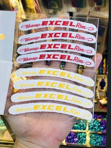 Bộ Tem Dán Niềng EXCEL Với Hai Phối Màu Vàng Đỏ