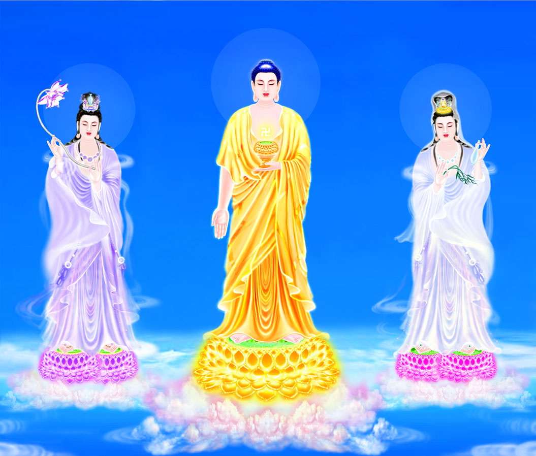 Tranh Phật Tam Thánh 26 kèm khung