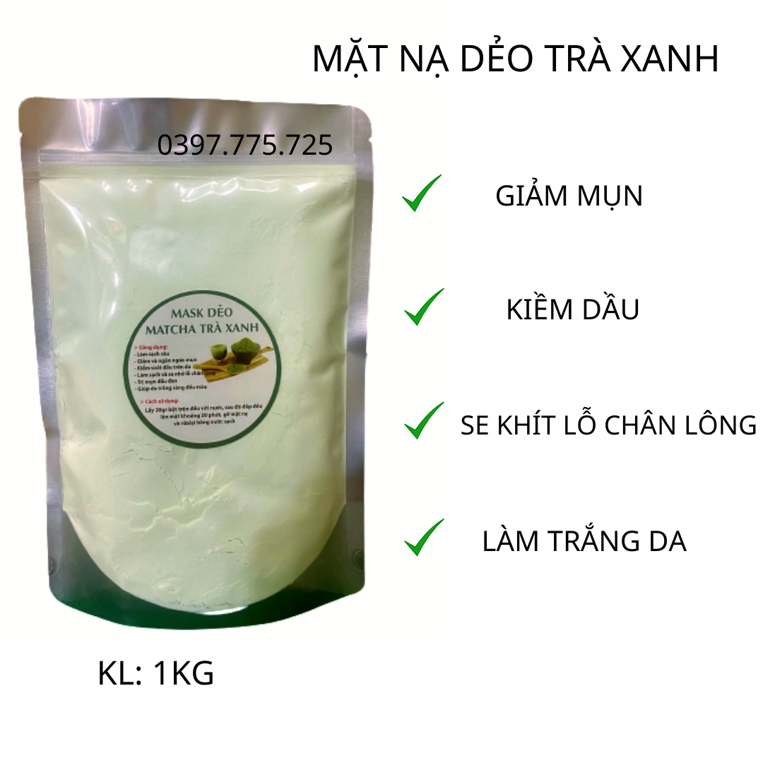 mặt nạ dẻo matcha trà xanh