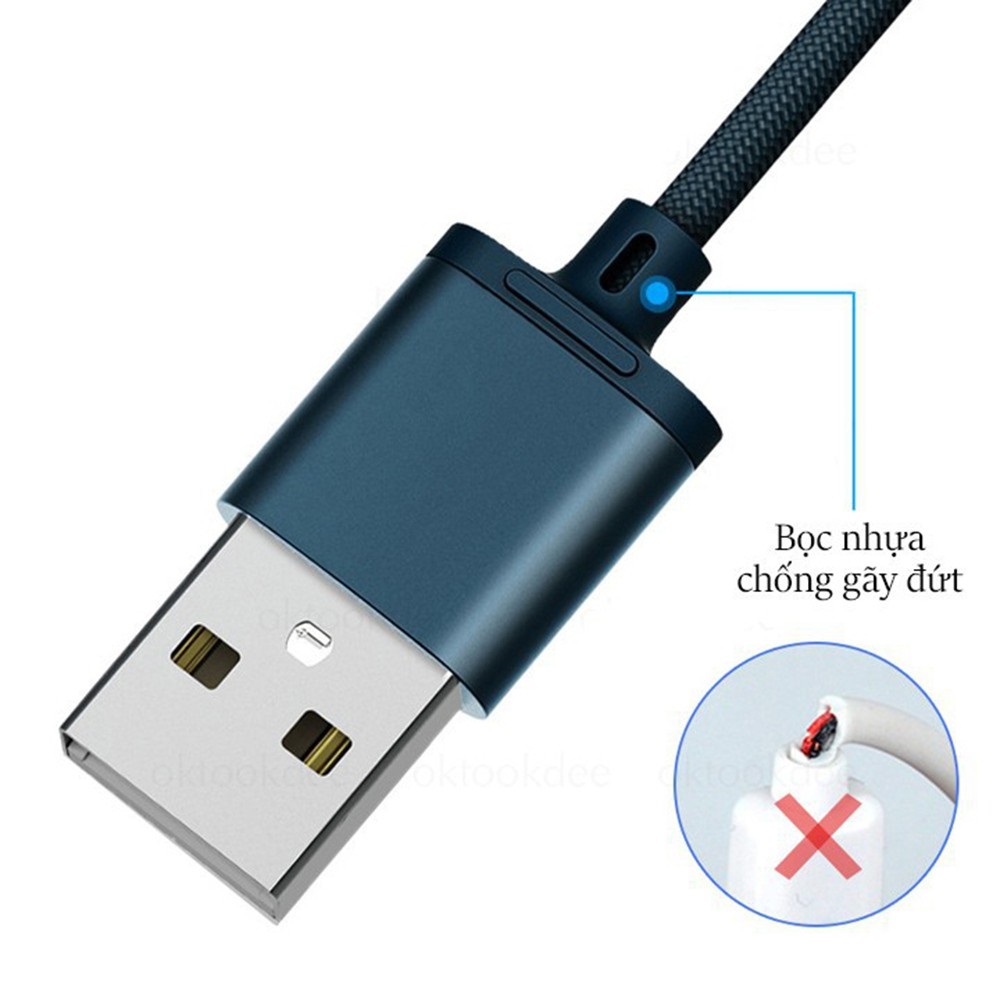 [HCM]Cáp sạc Remax 3 đầu RC-131TH Iphone - Micro usb - Type C | BH 3 tháng 1 đổi 1 - Hoàng Yến Computer