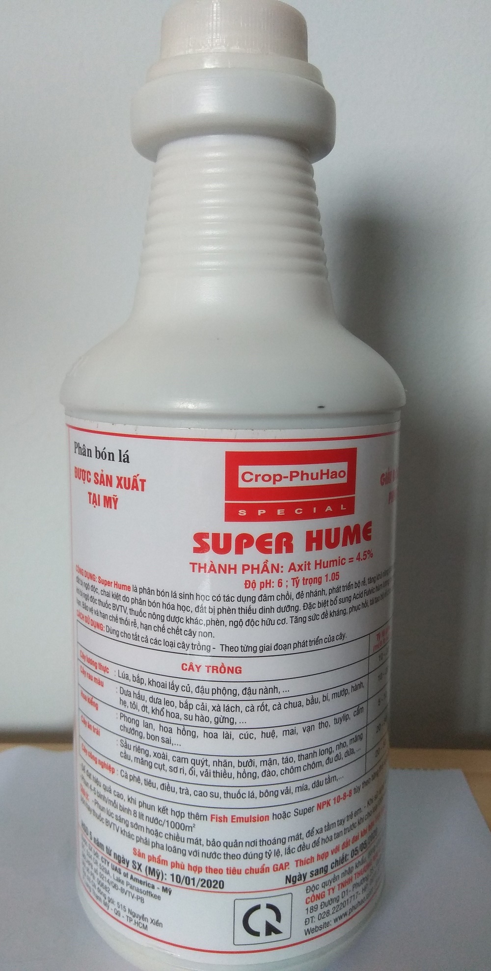 [HCM]Phân bón lá sinh học SUPER HUME giải độc cây trồng phát triển bộ rễ - Chai 500 ml