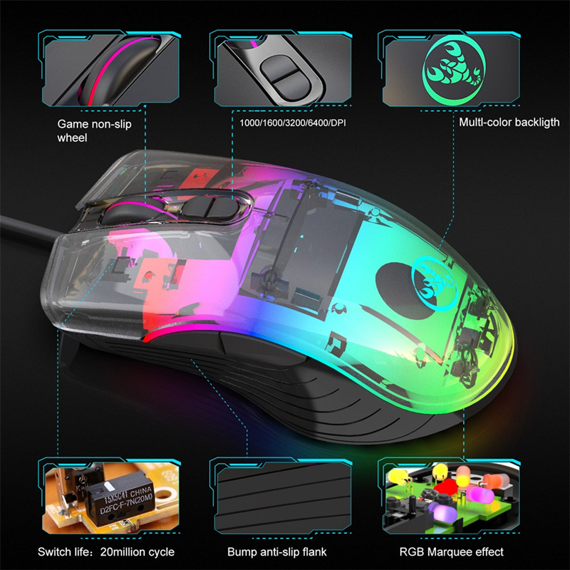Chuột game thủ Gaming Black LED RGB - Siêu Bền