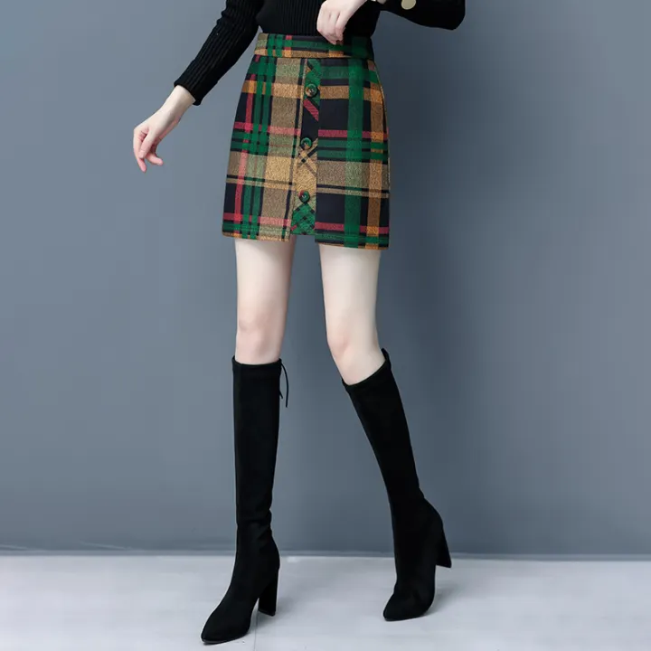 plaid skirt lazada