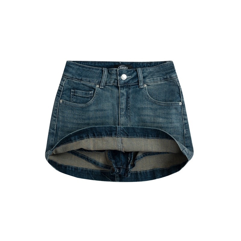 [Nhập LazXuHuong02 - giảm 25k đơn từ 199k] Chân váy quần denim co giãn SAND BLUE - Whattowear