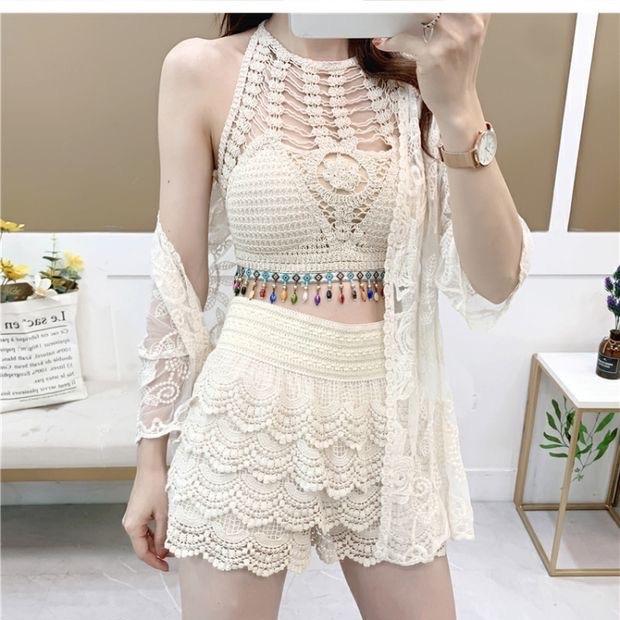 Set 3 Món Bikini Đi Biển ( Hàng Có Sẵn )