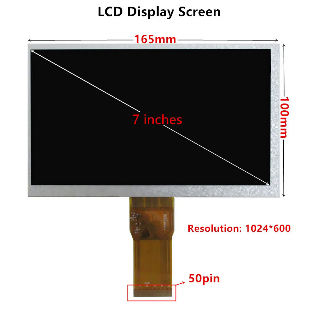 7 inch LCD Màn hình hiển thị màn hình điều khiển Bảng điều khiển 2AV HDMI tương thích VGA cho Raspberry Pi chuốiOrange Pi mini máy tính