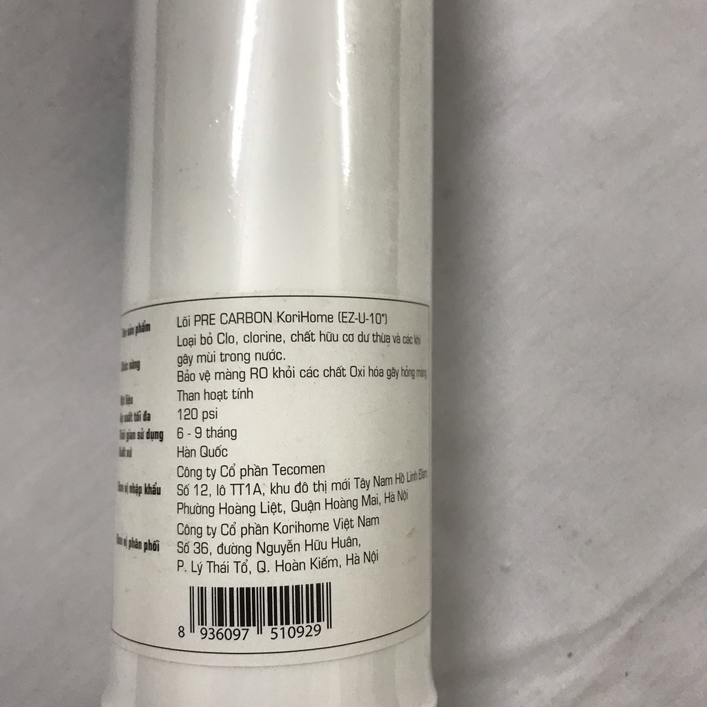 Pre Carbon Filter Element 10" U Type - Korihome