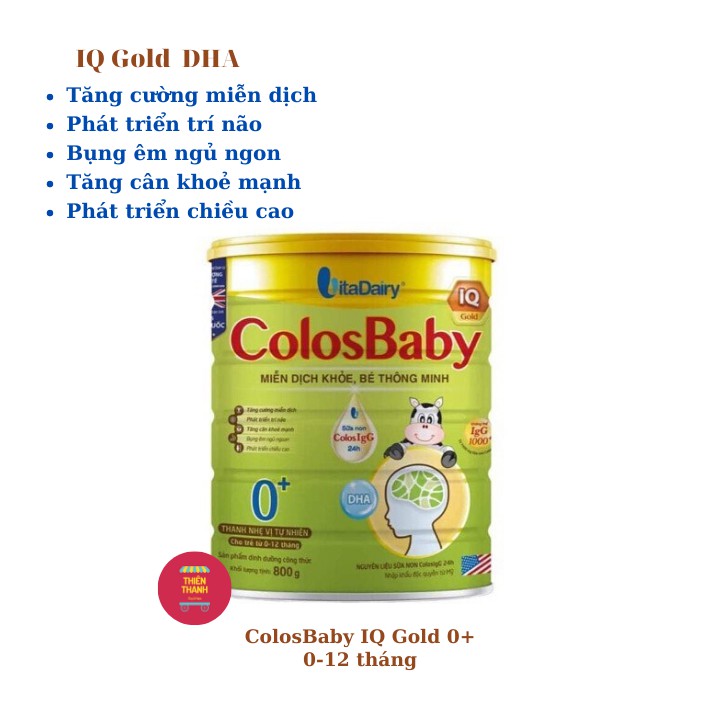 Sữa COLOSBABY IQ Gold 2+ 800G (trẻ trên 2 tuổi)