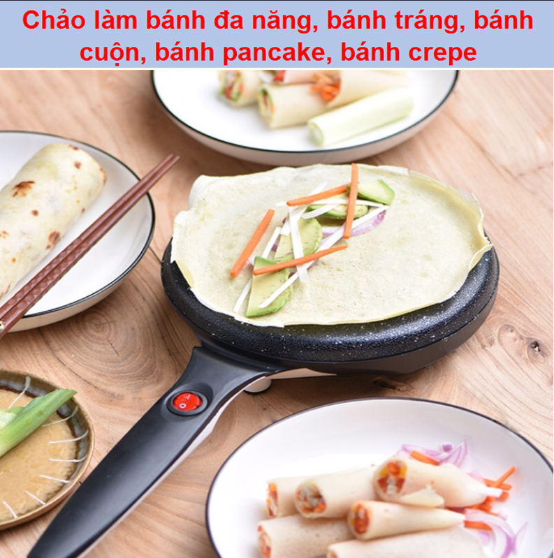 Electric wok baking pancake, pancake machine pancake machine is specialized in making cake roll, rice, cake crepe, pancake pan baking electric, bundled disc and stirring head powder crystal design exquisitely, simple easy to use