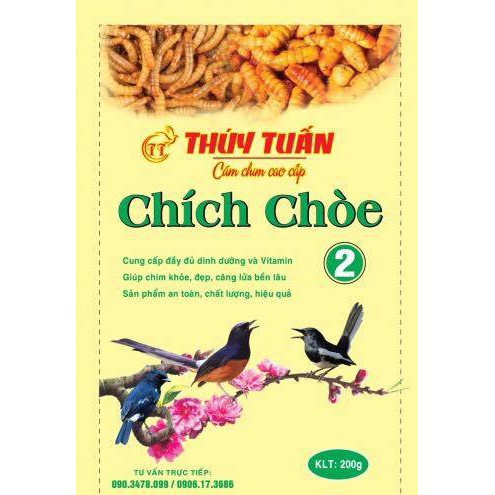 Cám chim chích chòe Thúy Tuấn số 2 cao cấp chất lượng hiệu quả 200gram Phụ Kiện Kabosa