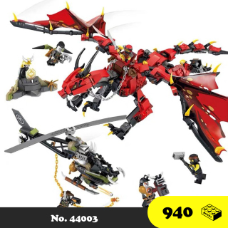Đồ chơi lắp ráp Lego Rồng lửa Ninja Go Phantom - Bela 44003 Flame Dragon - Xếp hình thông minh 940 mảnh ghép thumbnail