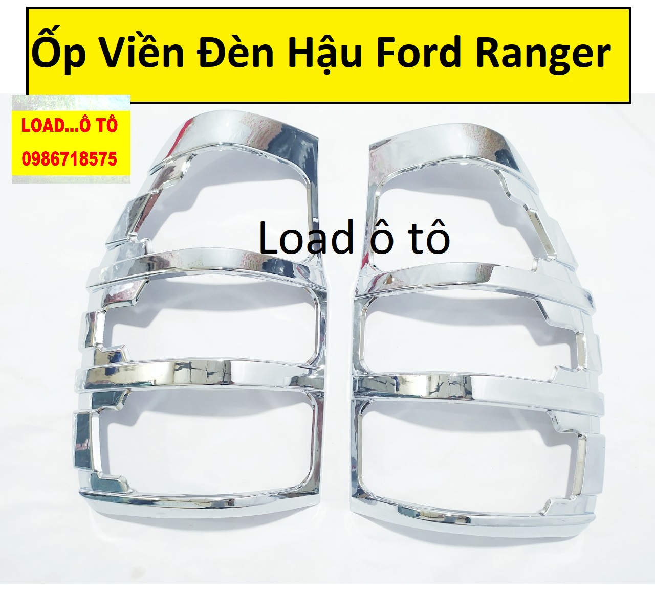 Bộ ốp viền đèn pha + hậu mạ crom xe ford ranger 2016-2021