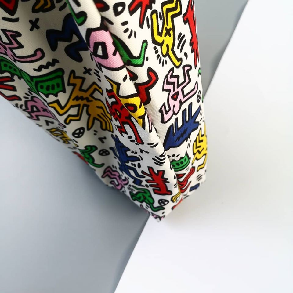 Túi Tote unisex in hình Keith Harring