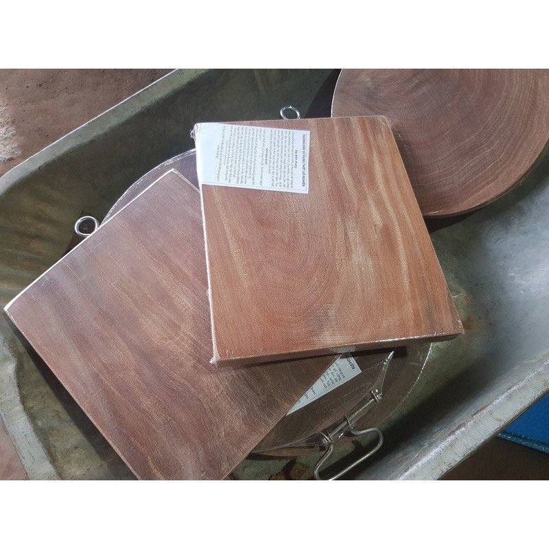 Thớt gỗ nghiến chữ nhật 34x29cm, Thớt nghiến đá tây bắc không tâm