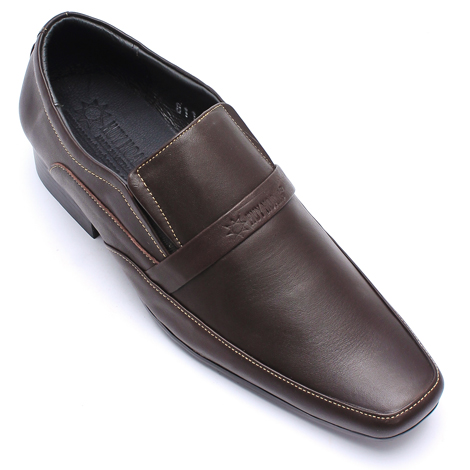 Giày nam da bò màu nâu đất TH7134