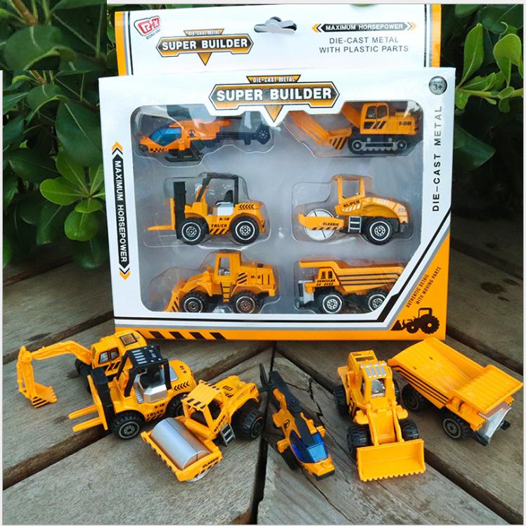 Xe Công Trình Die Cast Mini Đồ Chơi Trẻ Em Tỉ Lệ 1:64 Bằng Hợp Kim Và Nhựa  Bộ 6 Xe Đồ Chơi Trẻ Em | Lazada.Vn