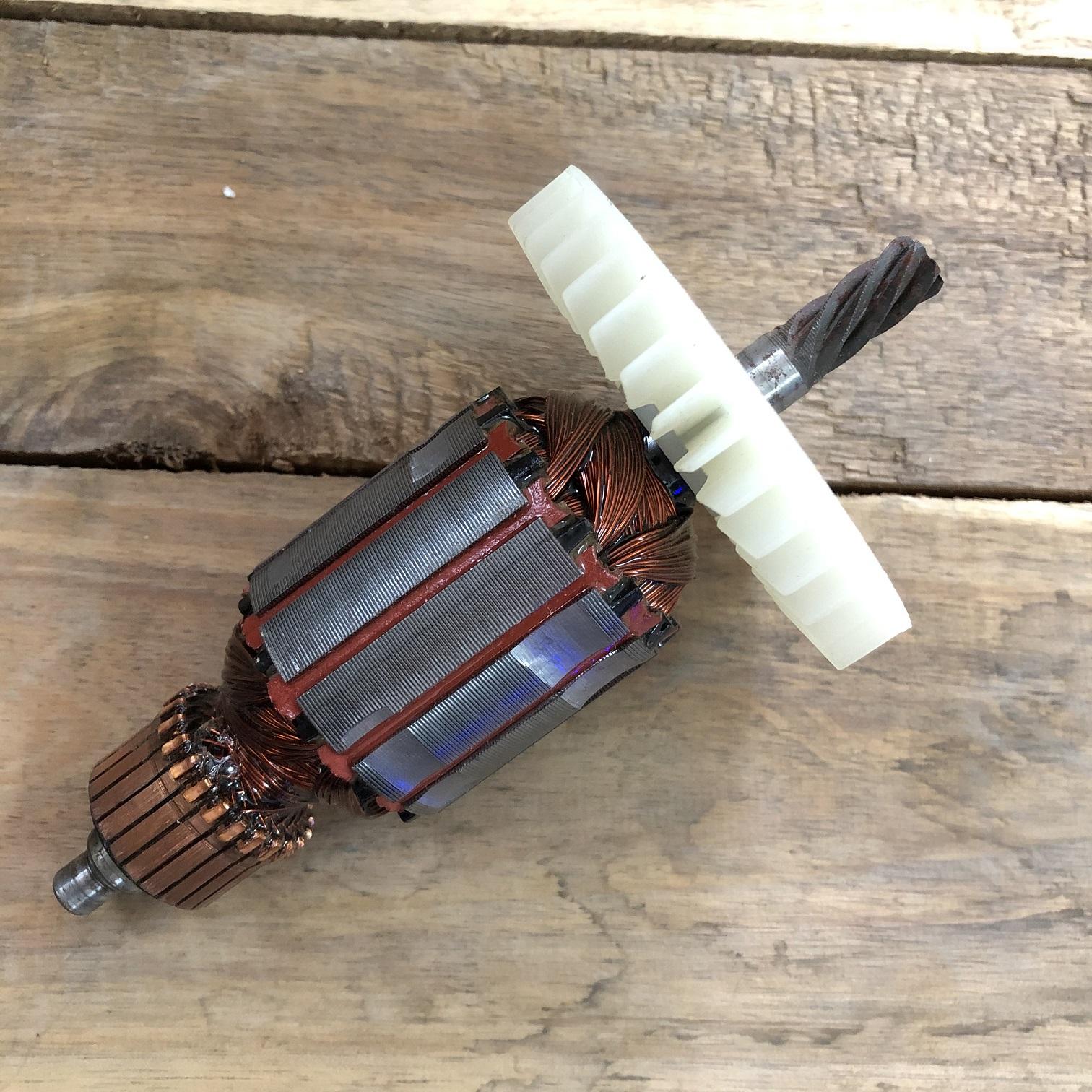 Rotor đánh bột - khuấy sơn hanke 6 răng thân 44mm dài 153mm - tặng chổi than