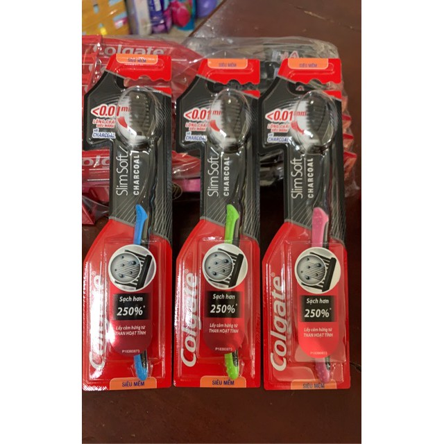Combo 6 Bàn Chải Đánh Răng Colgate Slim Soft Than Hoạt Tính