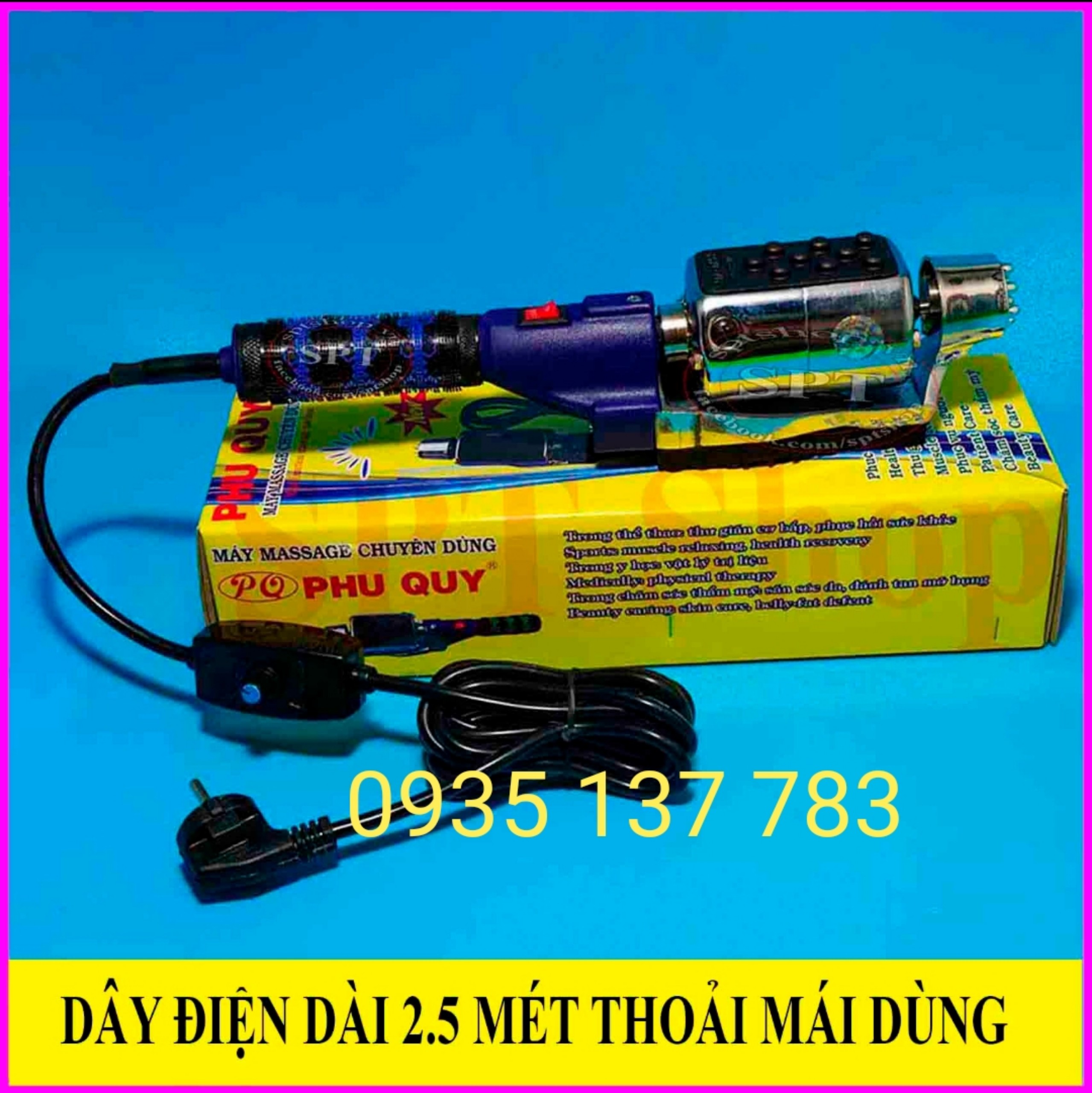 Máy massage cầm tay Phú Quý - Máy massage mini (Khuyến mãi 1 bộ than)