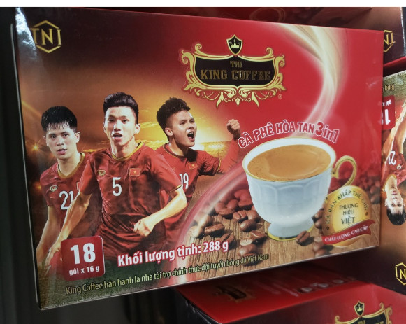 Café hòa tan 3IN1 King Coffee hộp 288G (18 gói x 16G)